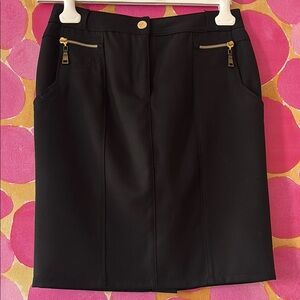 ❤️ NEW Roberto Cavalli black pencil Skirt with Gold Accents